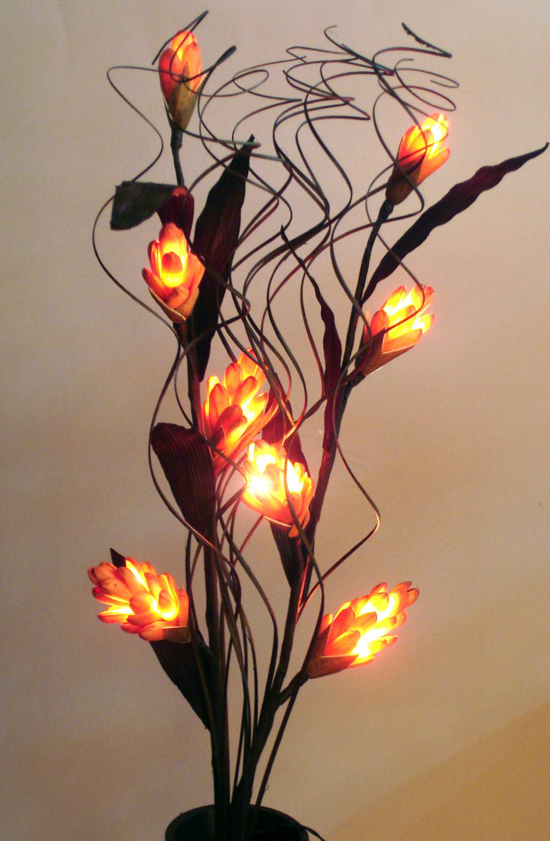 bouquet lumineux tige decorative
