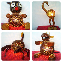 lampe d'ambiance exotique coco